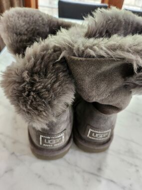 UGG Gray Shearling Short Boots